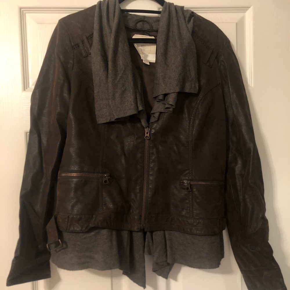 Hei Hei Brown Leather Jacket bought at Anthropologie